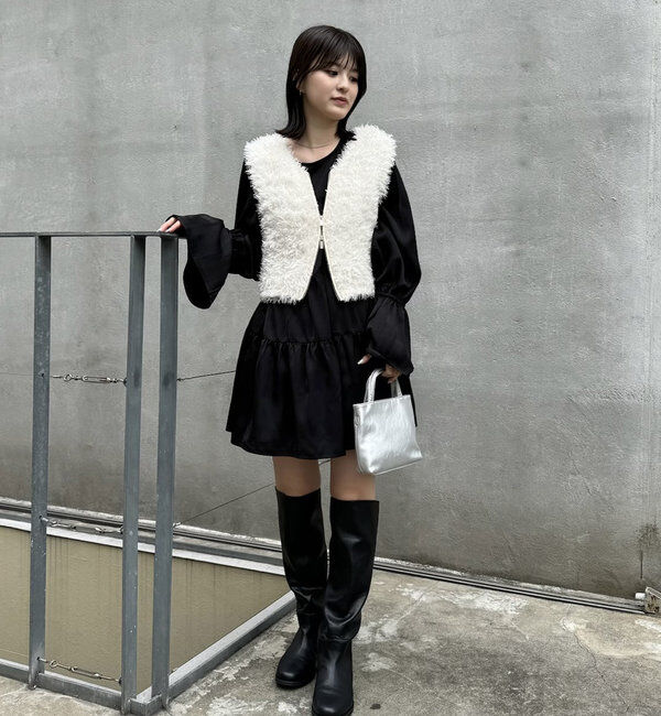  「[mline]ティアードミニワンピース」|ワンピース|