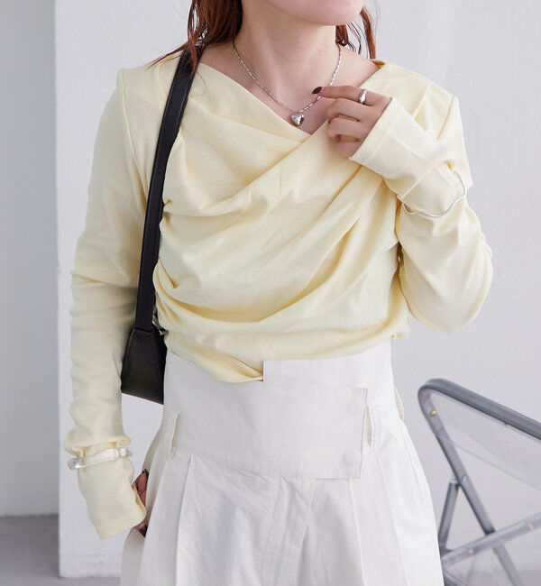  「【大人気シリーズ/8色展開】オフショルロングTシャツ※EC限定カラーあり」|Tシャツ・カットソー|