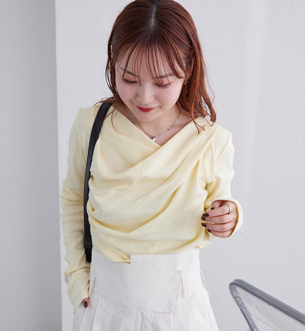  「【大人気シリーズ/8色展開】オフショルロングTシャツ※EC限定カラーあり」|Tシャツ・カットソー|