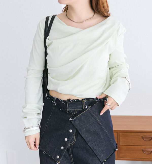  「【大人気シリーズ/8色展開】オフショルロングTシャツ※EC限定カラーあり」|Tシャツ・カットソー|