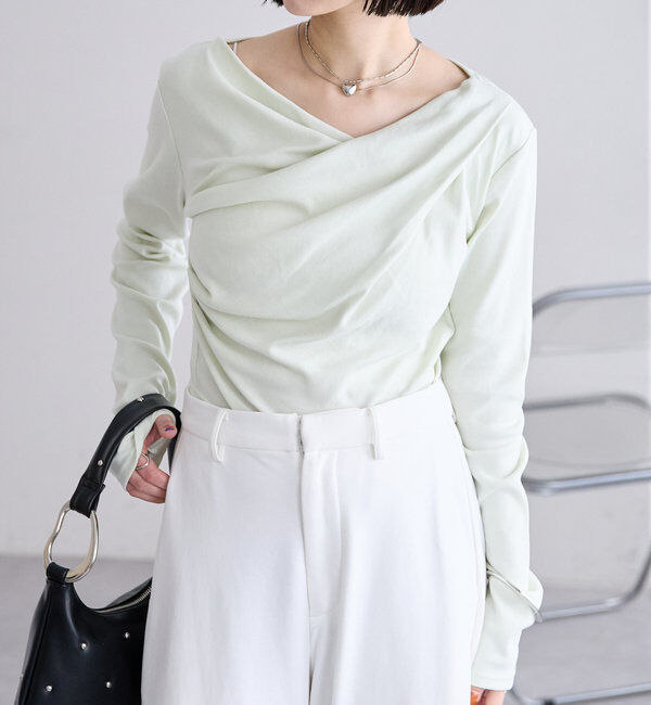  「【大人気シリーズ/8色展開】オフショルロングTシャツ※EC限定カラーあり」|Tシャツ・カットソー|