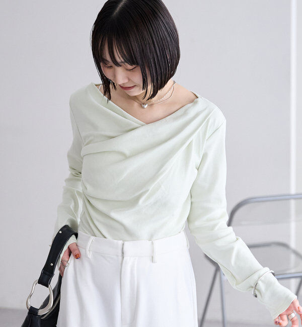  「【大人気シリーズ/8色展開】オフショルロングTシャツ※EC限定カラーあり」|Tシャツ・カットソー|