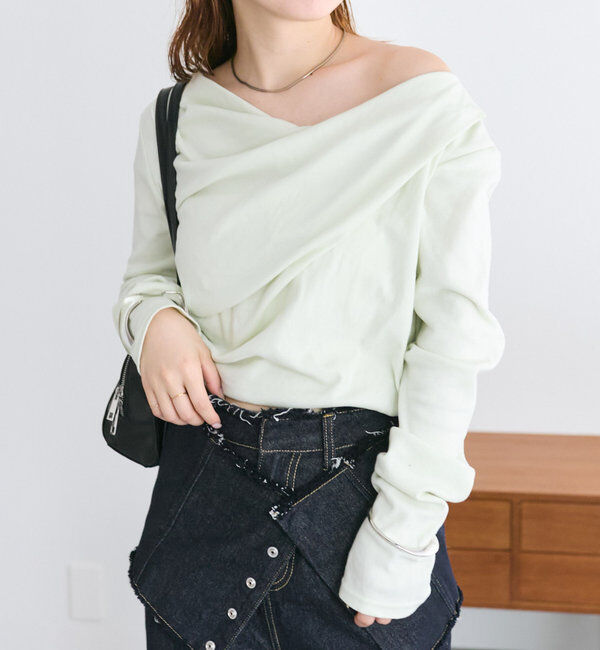  「【大人気シリーズ/8色展開】オフショルロングTシャツ※EC限定カラーあり」|Tシャツ・カットソー|