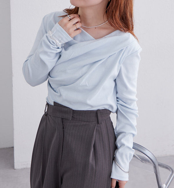  「【大人気シリーズ/8色展開】オフショルロングTシャツ※EC限定カラーあり」|Tシャツ・カットソー|