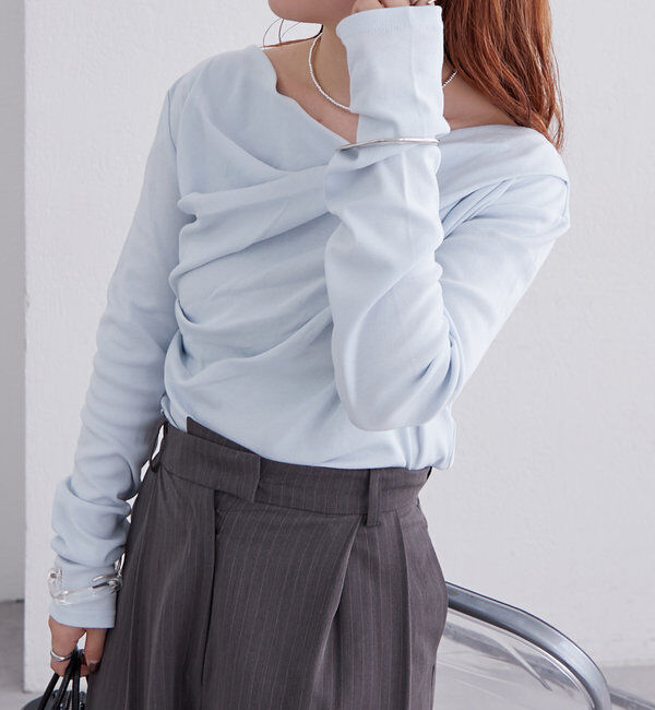  「【大人気シリーズ/8色展開】オフショルロングTシャツ※EC限定カラーあり」|Tシャツ・カットソー|