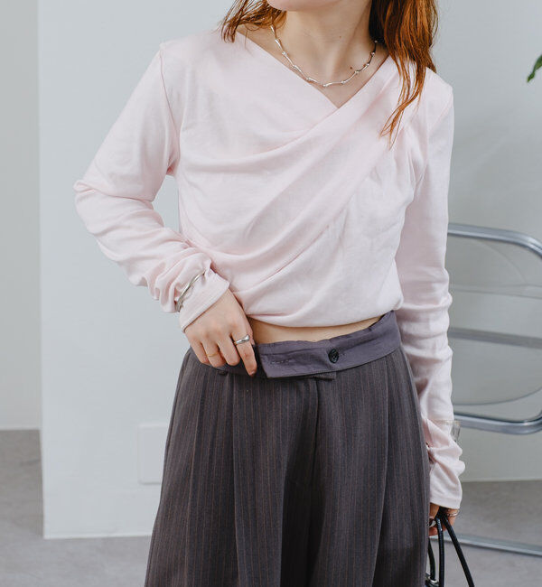  「【大人気シリーズ/8色展開】オフショルロングTシャツ※EC限定カラーあり」|Tシャツ・カットソー|