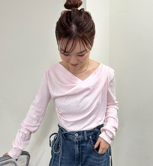  「【大人気シリーズ/8色展開】オフショルロングTシャツ※EC限定カラーあり」|Tシャツ・カットソー|