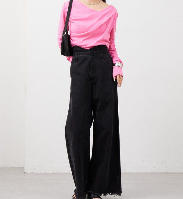  「【大人気シリーズ/8色展開】オフショルロングTシャツ※EC限定カラーあり」|Tシャツ・カットソー|