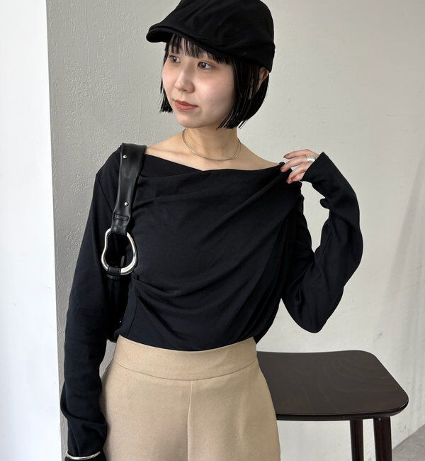  「【大人気シリーズ/8色展開】オフショルロングTシャツ※EC限定カラーあり」|Tシャツ・カットソー|