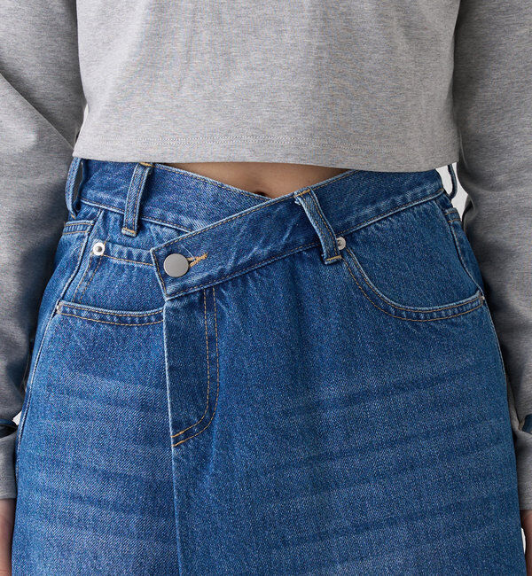  「ラップデニムスカート」|スカート|