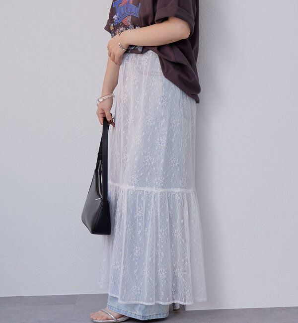  「切り替えレーススカート」|スカート|