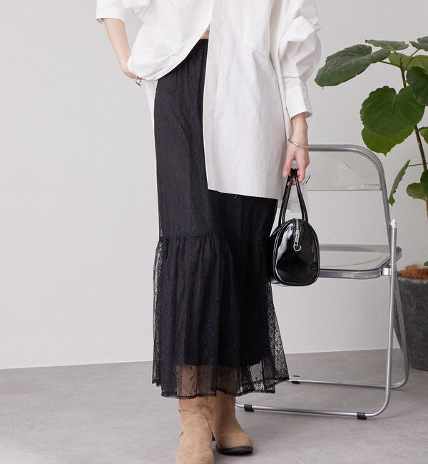  「切り替えレーススカート」|スカート|
