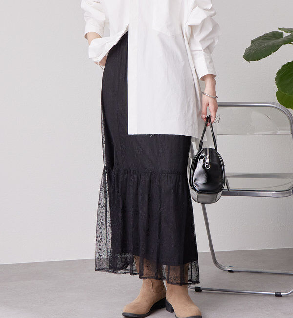  「切り替えレーススカート」|スカート|