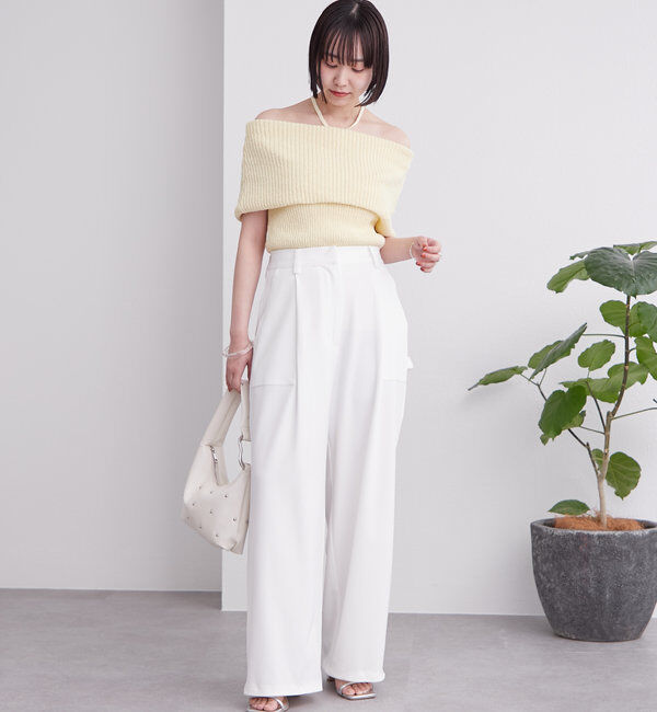  「ブークレオフショルニット」|ニット・セーター|