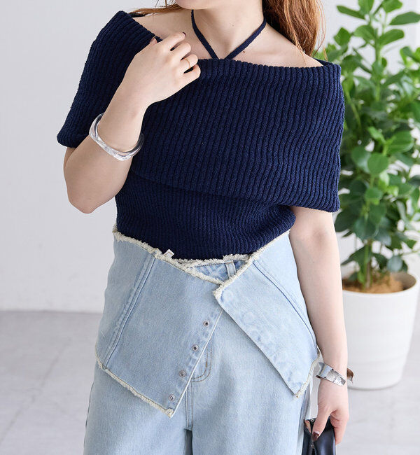  「ブークレオフショルニット」|ニット・セーター|