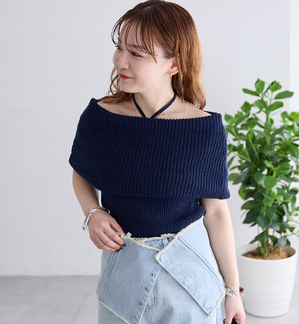  「ブークレオフショルニット」|ニット・セーター|