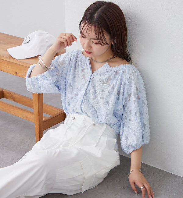  「フリンジオフショルブラウス」|シャツ・ブラウス|