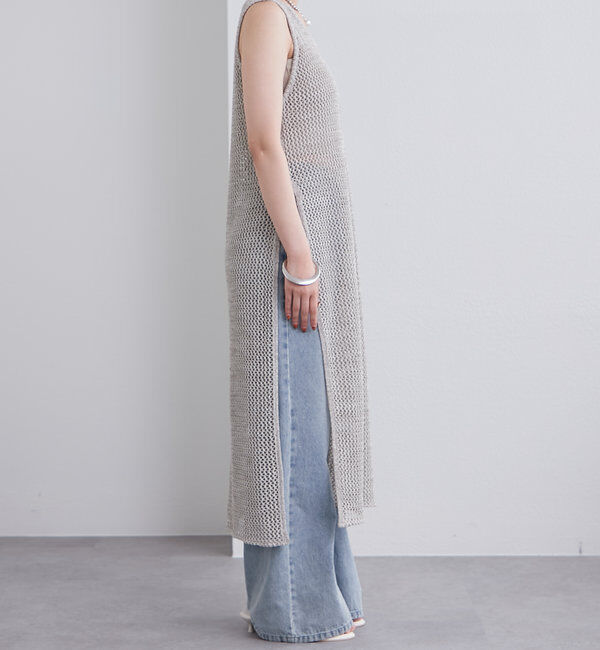  「メッシュニットタンクワンピース」|ワンピース|