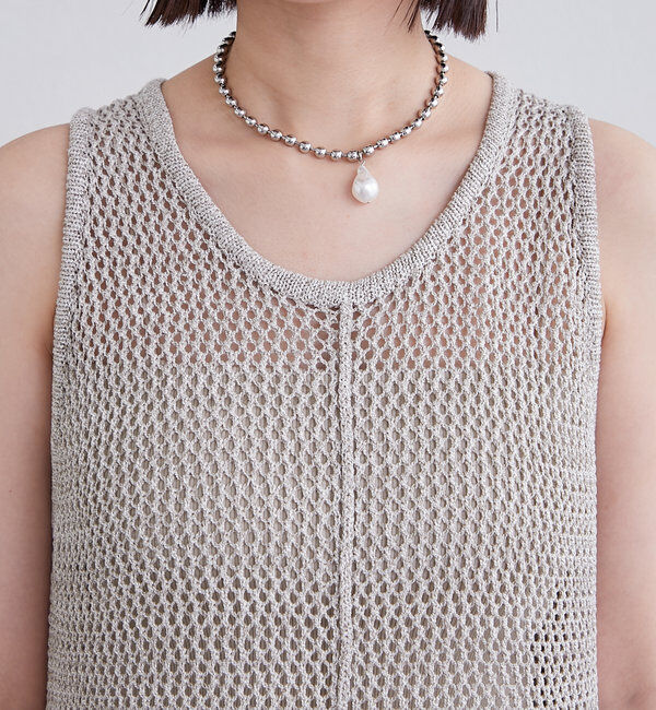  「メッシュニットタンクワンピース」|ワンピース|