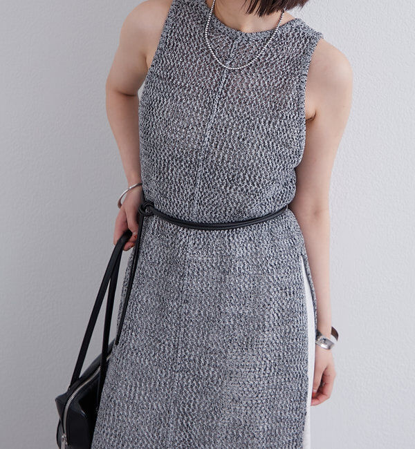  「メッシュニットタンクワンピース」|ワンピース|