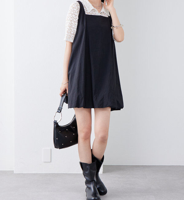  「【夏の着映えアイテム/2サイズ展開】バルーンミニジャンスカ」|ワンピース|