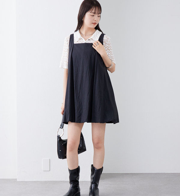  「【夏の着映えアイテム/2サイズ展開】バルーンミニジャンスカ」|ワンピース|