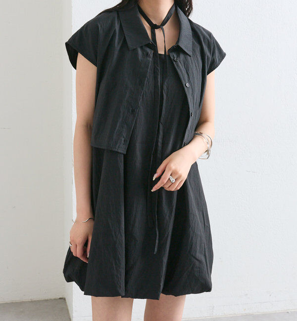  「【夏の着映えアイテム/2サイズ展開】バルーンミニジャンスカ」|ワンピース|