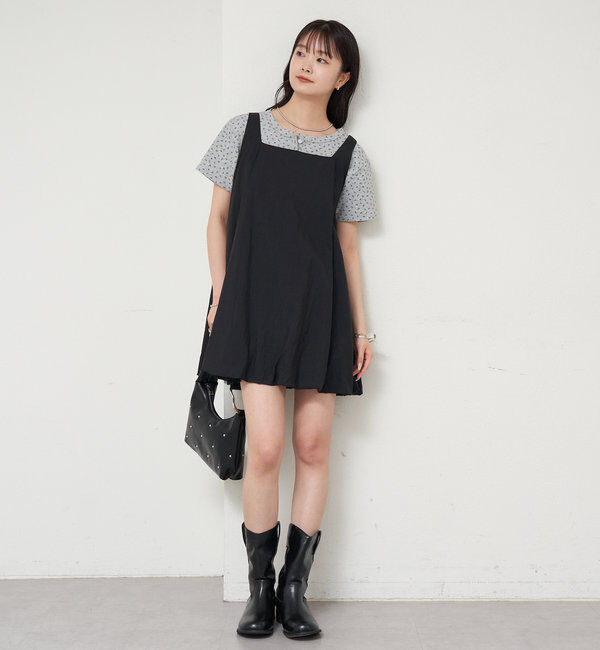  「【夏の着映えアイテム/2サイズ展開】バルーンミニジャンスカ」|ワンピース|