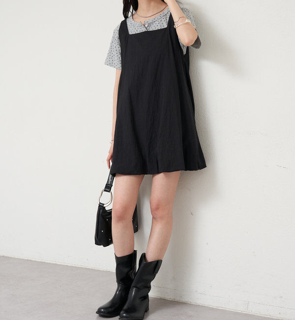  「【夏の着映えアイテム/2サイズ展開】バルーンミニジャンスカ」|ワンピース|