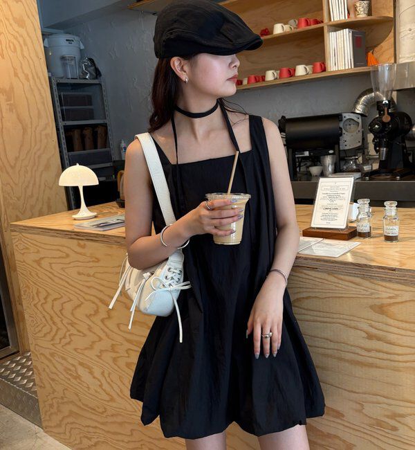  「【夏の着映えアイテム/2サイズ展開】バルーンミニジャンスカ」|ワンピース|