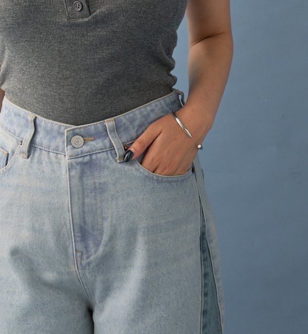  「パネル切替デニム」|デニム|