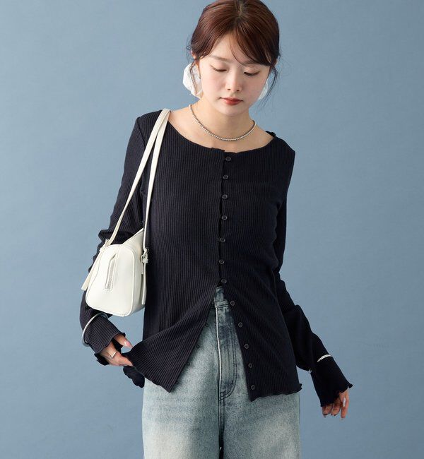  「起毛リブボタンカーディガン」|Tシャツ・カットソー|