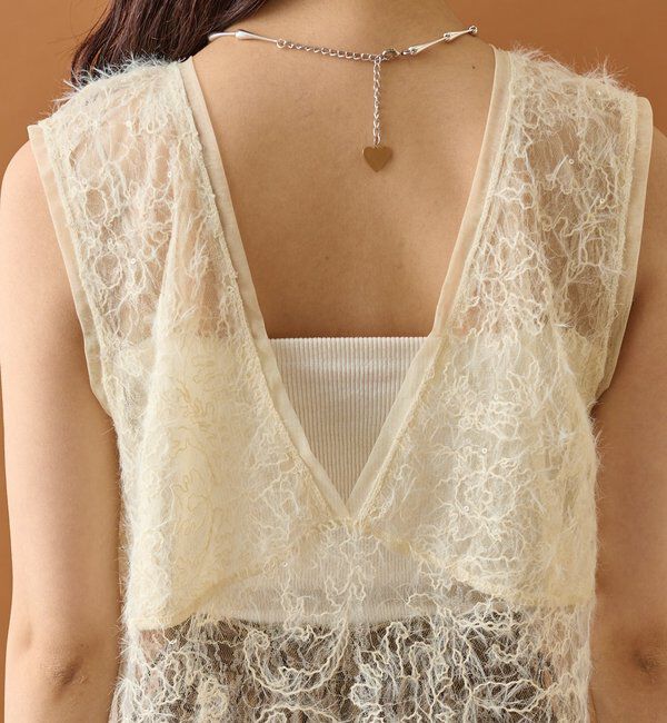  「シャギーレース タンクチュニック」|シャツ・ブラウス|