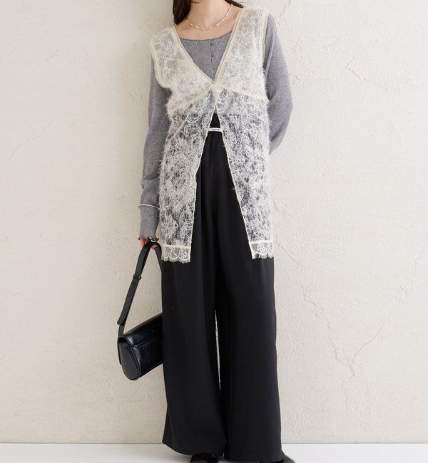  「シャギーレース タンクチュニック」|シャツ・ブラウス|