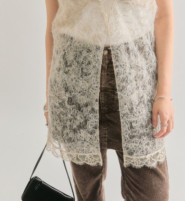  「シャギーレース タンクチュニック」|シャツ・ブラウス|