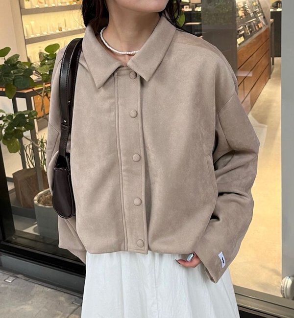  「【本日限定価格】フェイクスウェードショートブルゾン」|その他|