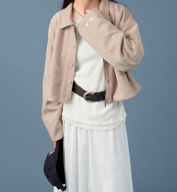  「【本日限定価格】フェイクスウェードショートブルゾン」|その他|