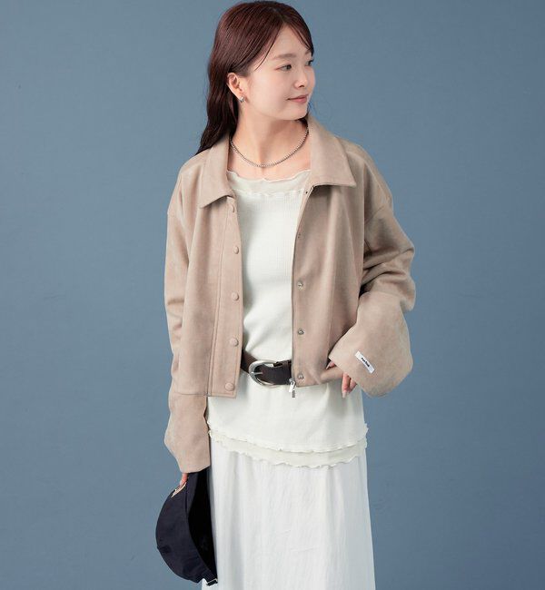  「【本日限定価格】フェイクスウェードショートブルゾン」|その他|