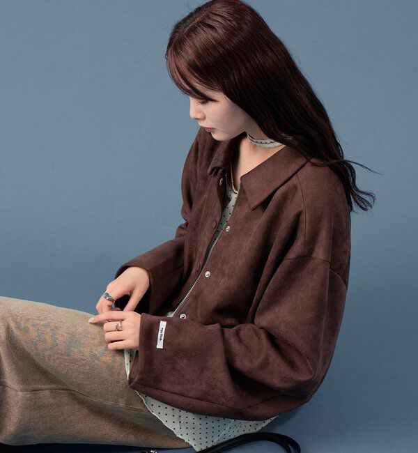  「【本日限定価格】フェイクスウェードショートブルゾン」|その他|