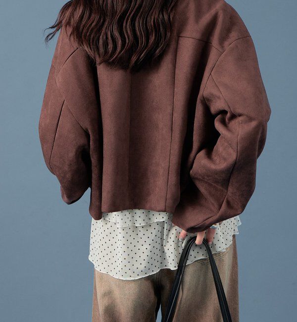  「【本日限定価格】フェイクスウェードショートブルゾン」|その他|