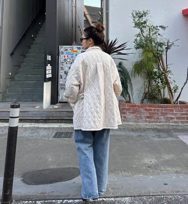  「【WEB限定カラー/カーキ】襟付きキルティングジャケット」|その他|