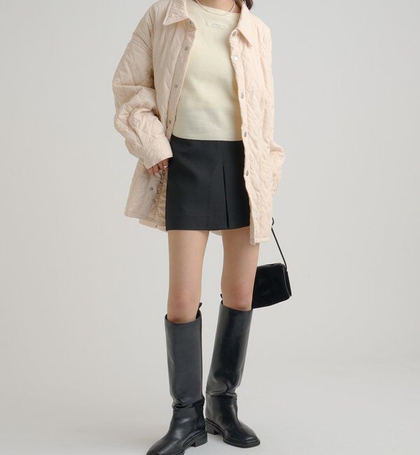  「【WEB限定カラー/カーキ】襟付きキルティングジャケット」|その他|