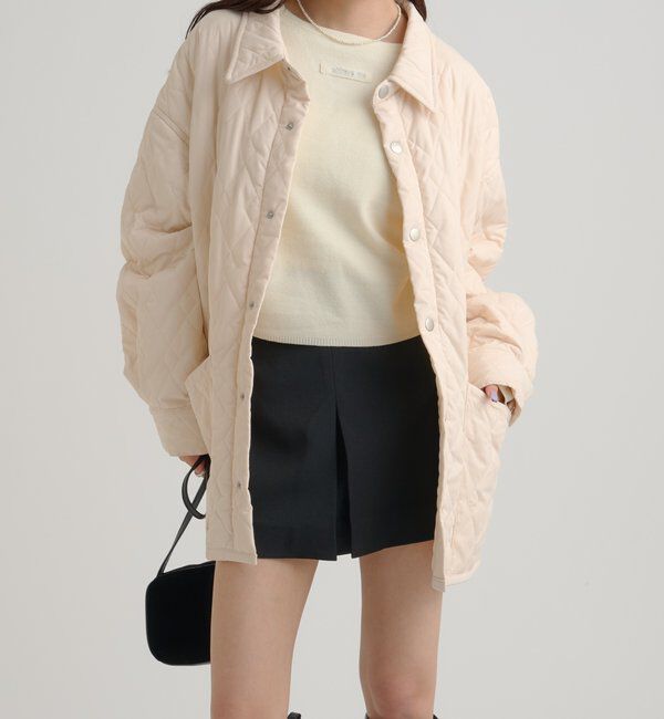  「【WEB限定カラー/カーキ】襟付きキルティングジャケット」|その他|