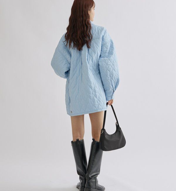  「【WEB限定カラー/カーキ】襟付きキルティングジャケット」|その他|