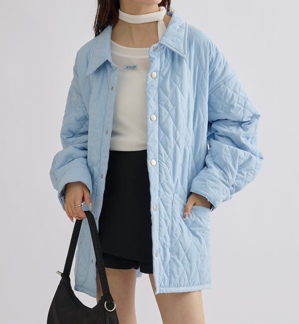  「【WEB限定カラー/カーキ】襟付きキルティングジャケット」|その他|