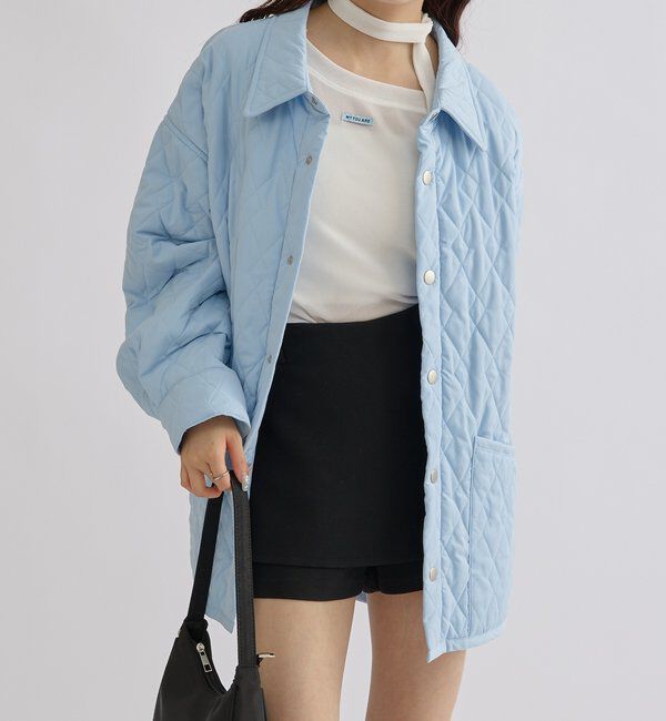  「【WEB限定カラー/カーキ】襟付きキルティングジャケット」|その他|