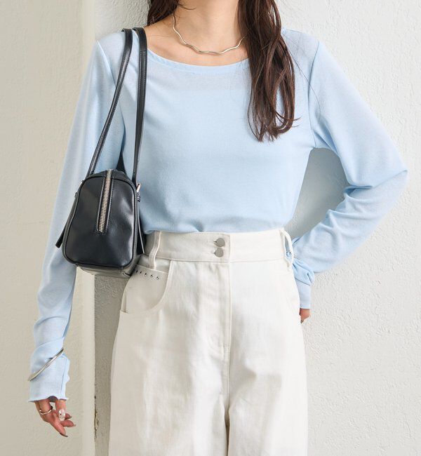  「裾ギャザーシアーロンＴ」|Tシャツ・カットソー|