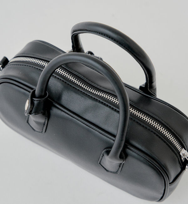  「ハートチャーム付き横長ボストンバッグ」|ボストンバッグ|