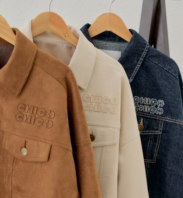  「【WEB限定/REVIVAL】胸ロゴショート丈スエードジップブルゾン」|ブルゾン・スタジャン|