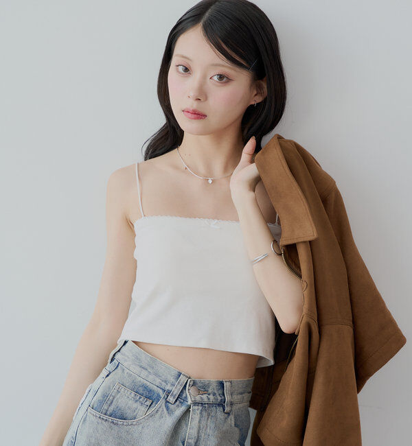  「【WEB限定/REVIVAL】胸ロゴショート丈スエードジップブルゾン」|ブルゾン・スタジャン|